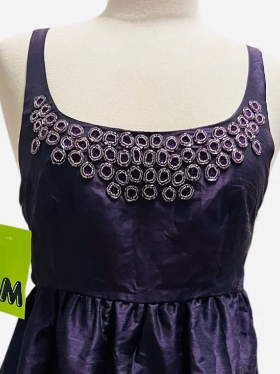 NWOT- CHARLOTTE RUSSE /PLUM PURPLE Embellished Party Dress - Picture 4 of 9